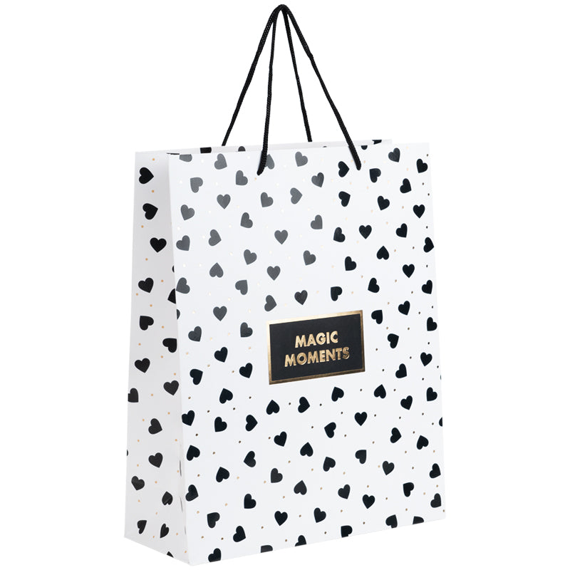 Пакет паперовий подарунковий Axent Black&White 8502-40-A,18х24 см