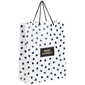 Пакет паперовий подарунковий Axent Black&White 8502-40-A,18х24 см