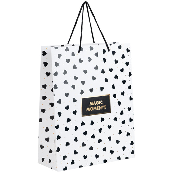 Пакет паперовий подарунковий Axent Black&White 8502-40-A,18х24 см