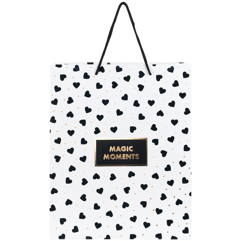 Пакет паперовий подарунковий Axent Black&White 8502-40-A,18х24 см