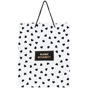 Пакет паперовий подарунковий Axent Black&White 8502-40-A,18х24 см