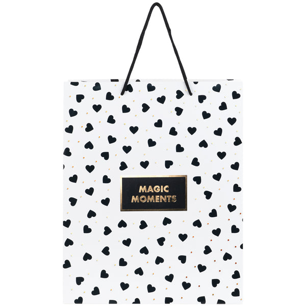 Пакет паперовий подарунковий Axent Black&White 8502-40-A,18х24 см