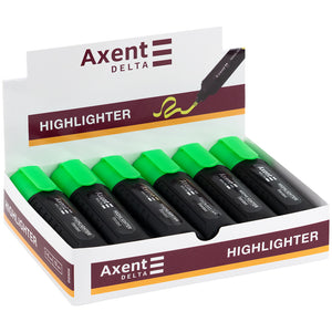 Маркер AxentDelta Highlighter Standard D2505-04, 1-5 мм, клиноподібний зелений