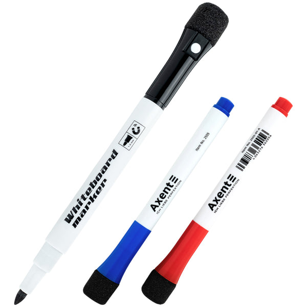 Маркер Axent Whiteboard Magnetic 2555, 1-2 мм, круглий, набір 3 кольорів