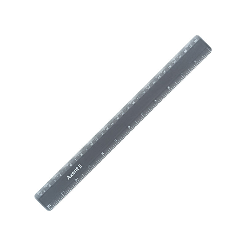 Пластиковая линейка Axent 7530-01-A, 30 см, светло-серая