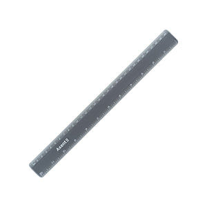 Пластиковая линейка Axent 7530-01-A, 30 см, светло-серая