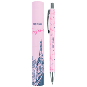 Ручка шариковая автоматическая Axent Emily in Paris AB1107-02-8-A-EIP, 0.7 мм, синяя
