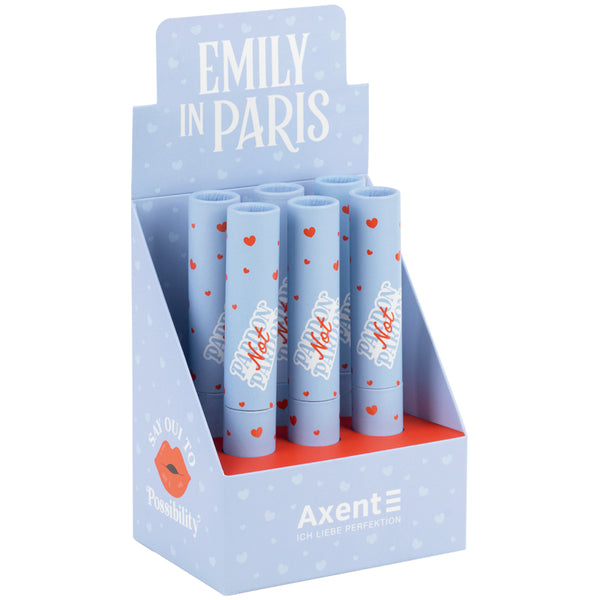 Ручка шариковая автоматическая Axent Emily in Paris AB1107-02-9-A-EIP, 0.7 мм, синяя