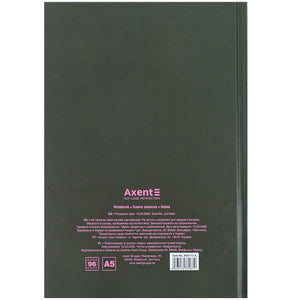 Книга записная Axent Today matters 8457-17-A,  А5, 96 листов, клетка, твердая обложка