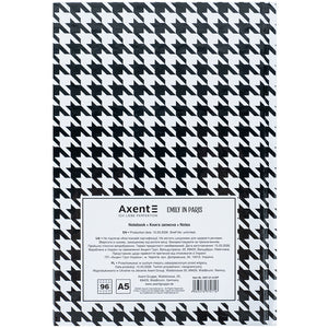 Книга записная Axent Emily in Paris 8457-21-A-EIP, А5, 96 листов, клетка, твердая обложка