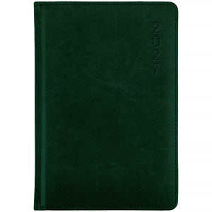 Ежедневник 2027 Axent Classic Lux 8844-27-5-A, 145*210, слп/т тёмно-зелёный