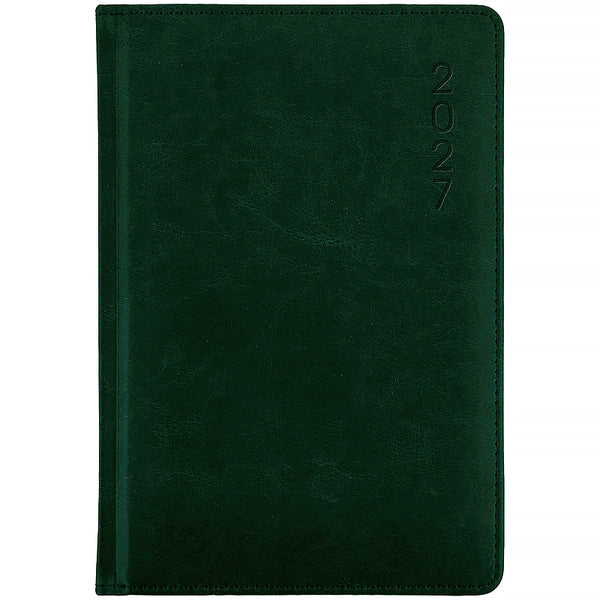 Ежедневник 2027 Axent Classic Lux 8844-27-5-A, 145*210, слп/т тёмно-зелёный