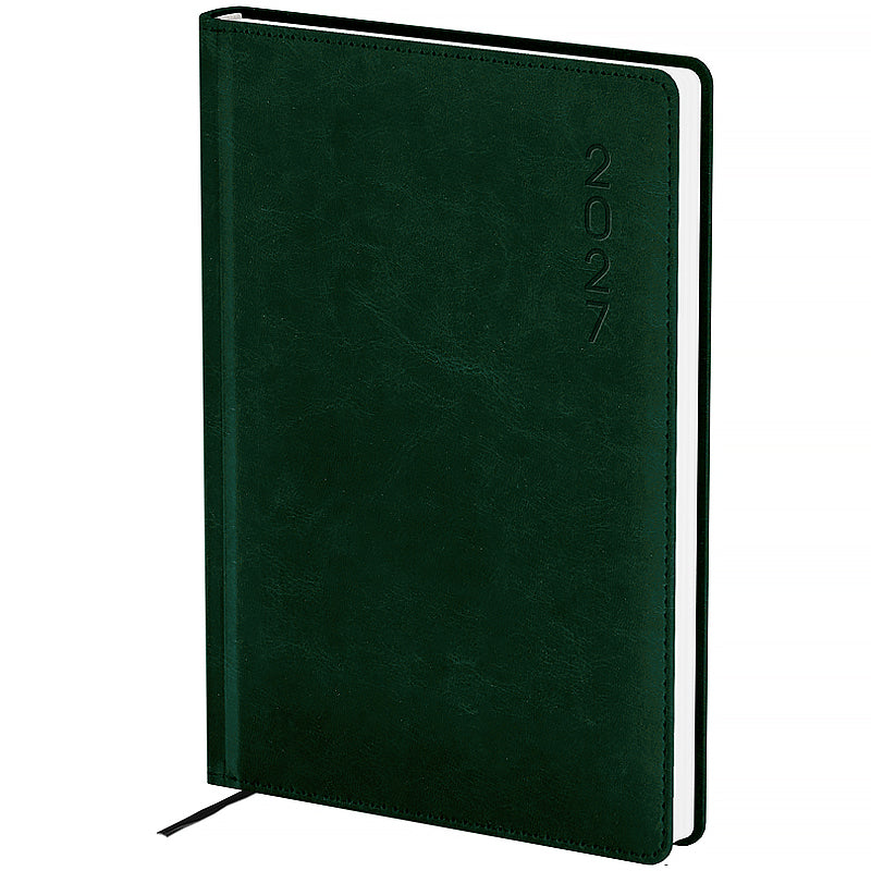 Ежедневник 2027 Axent Classic Lux 8844-27-5-A, 145*210, слп/т тёмно-зелёный
