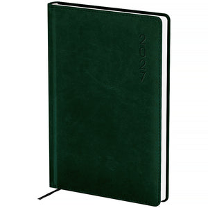 Ежедневник 2027 Axent Classic Lux 8844-27-5-A, 145*210, слп/т тёмно-зелёный