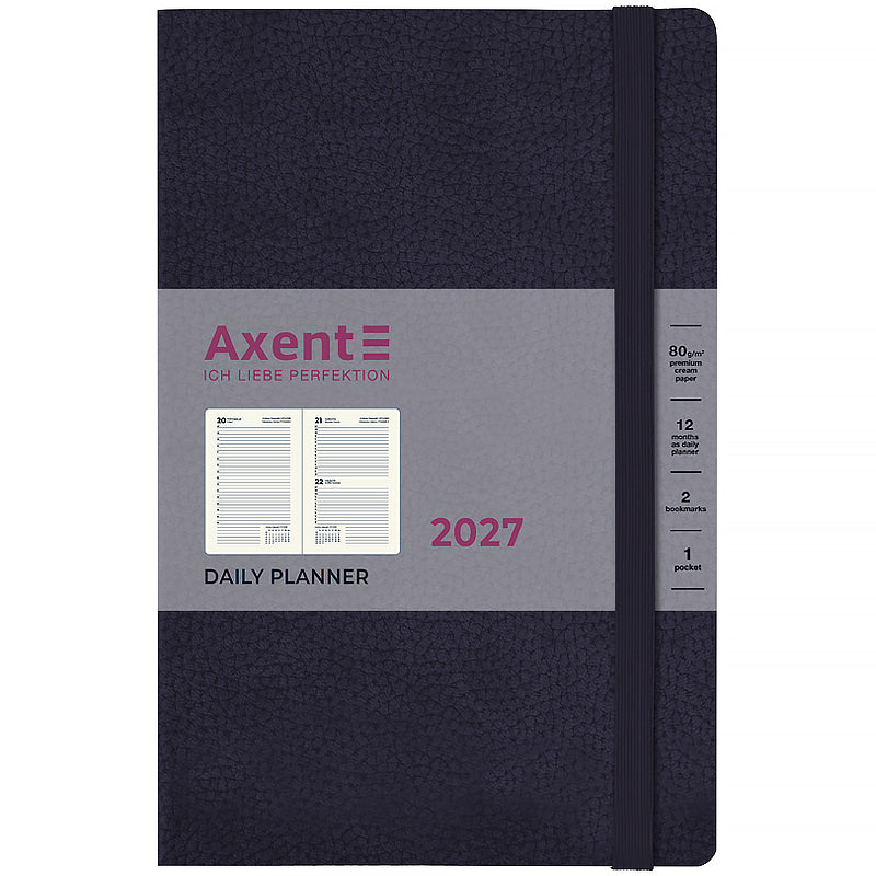 Ежедневник 2027 Axent Partner Soft Skin 8810-27-02-A, 145*210, синий
