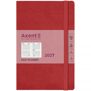 Ежедневник 2027 Axent Partner Soft Skin 8810-27-06-A, 145*210, красный