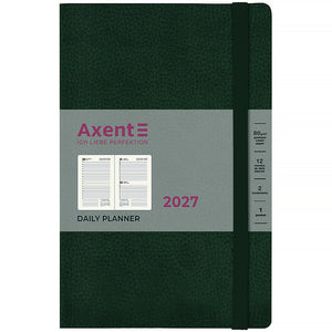 Ежедневник 2027 Axent Partner Soft Skin 8810-27-23-A, 145*210, тёмно-зелёный