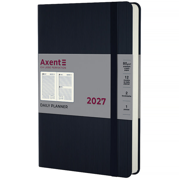 Ежедневник 2027 Axent Partner Lines 8815-27-01-A, 145*210, чёрный
