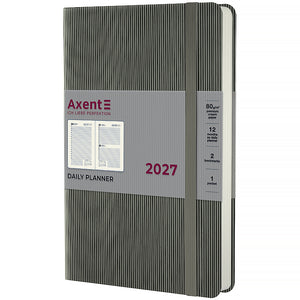 Ежедневник 2027 Axent Partner Lines 8815-27-03-A, 145*210, серый