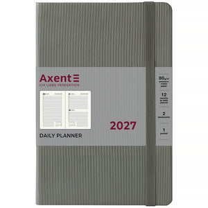 Ежедневник 2027 Axent Partner Lines 8815-27-03-A, 145*210, серый