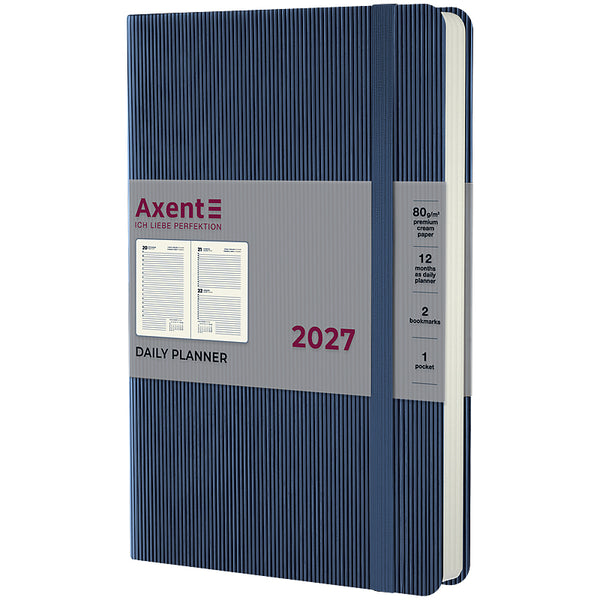 Ежедневник 2027 Axent Partner Lines 8815-27-48-A, 145*210, голубой