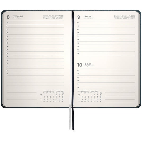 Ежедневник 2027 Axent Pocket Strong 8833-27-01-A, 104*146, чёрный