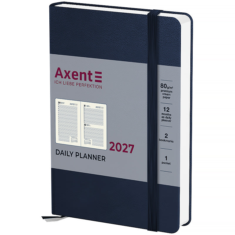 Ежедневник 2027 Axent Pocket Strong 8833-27-02-A, 104*146, синий