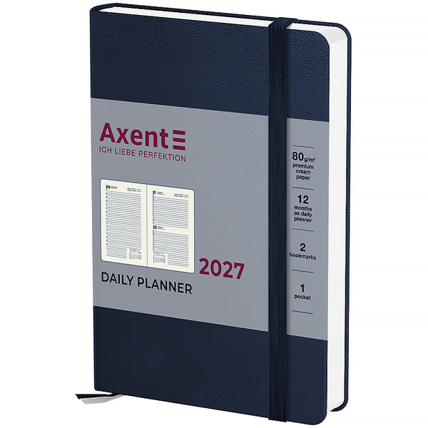 Ежедневник 2027 Axent Pocket Strong 8833-27-02-A, 104*146, синий