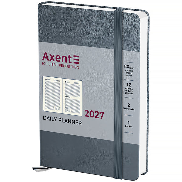 Ежедневник 2027 Axent Pocket Strong 8833-26-02-A, 104*146, серый