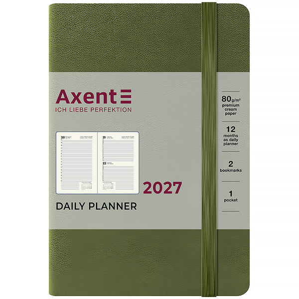 Ежедневник 2027 Axent Pocket Strong 8833-27-65-A, 104*146, серый