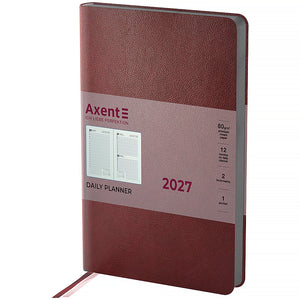 Ежедневник 2027 Axent Partner Soft Muse 8827-27-1-A, 145*210, бордовый