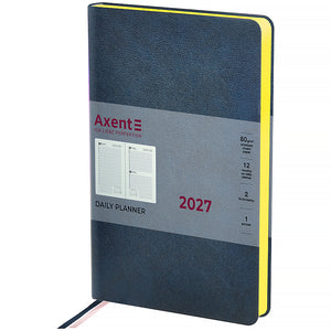 Ежедневник 2027 Axent Partner Soft Muse 8827-27-2-A, 145*210, темно синий