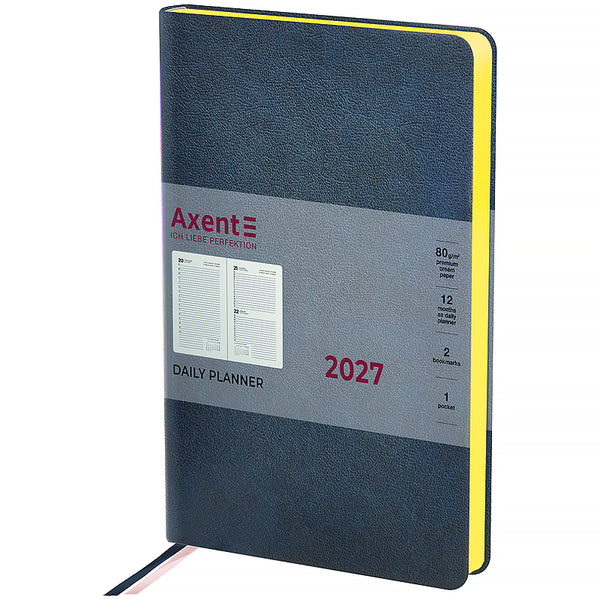 Ежедневник 2027 Axent Partner Soft Muse 8827-27-2-A, 145*210, темно синий