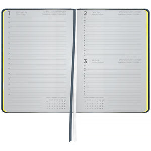 Ежедневник 2027 Axent Partner Soft Muse 8827-27-2-A, 145*210, темно синий
