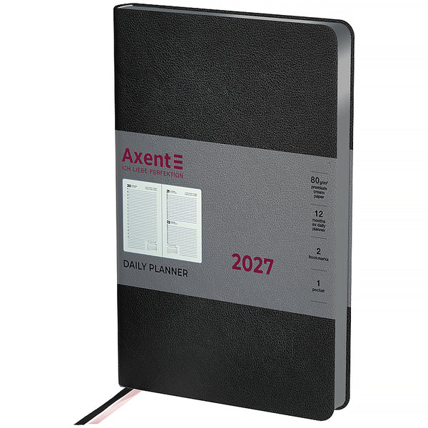 Ежедневник 2027 Axent Partner Soft Muse 8827-27-3-A, 145*210, черный