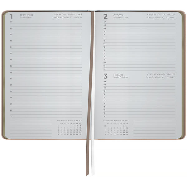 Ежедневник 2027 Axent Partner Mellow 8823-27-2-A, 145x210 мм, Where goals begin