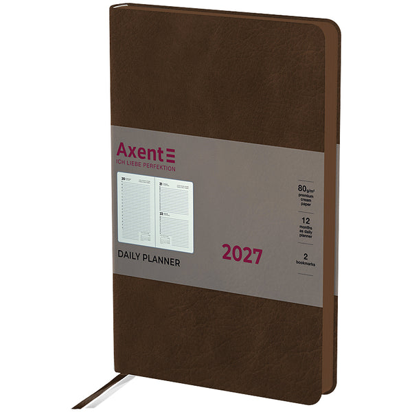 Щоденник 2027 Axent Partner Soft Cloud 8837-27-1-A, 145*210, коричневий
