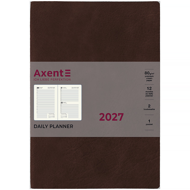 Ежедневник 2027 Axent Partner Soft Cloud 8837-27-1-A, 145*210, коричневый