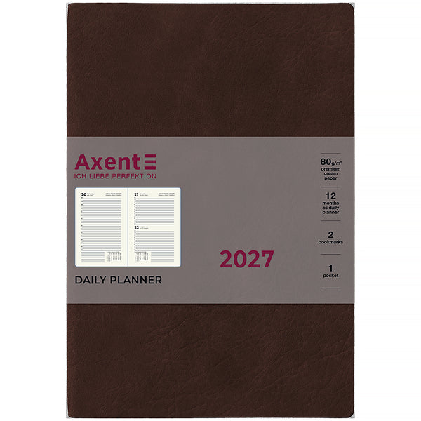 Ежедневник 2027 Axent Partner Soft Cloud 8837-27-1-A, 145*210, коричневый