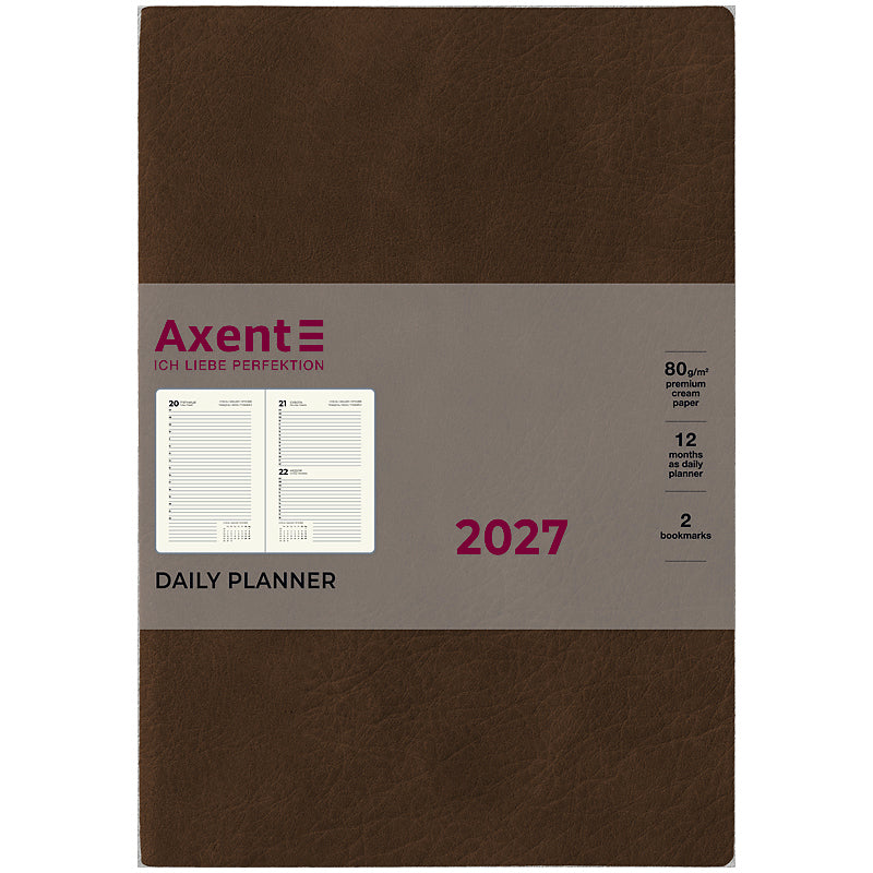 Щоденник 2027 Axent Partner Soft Cloud 8837-27-1-A, 145*210, коричневий