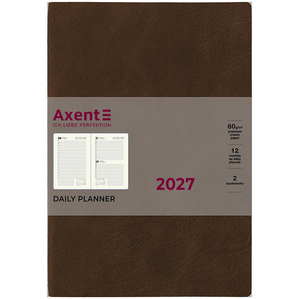 Щоденник 2027 Axent Partner Soft Cloud 8837-27-1-A, 145*210, коричневий