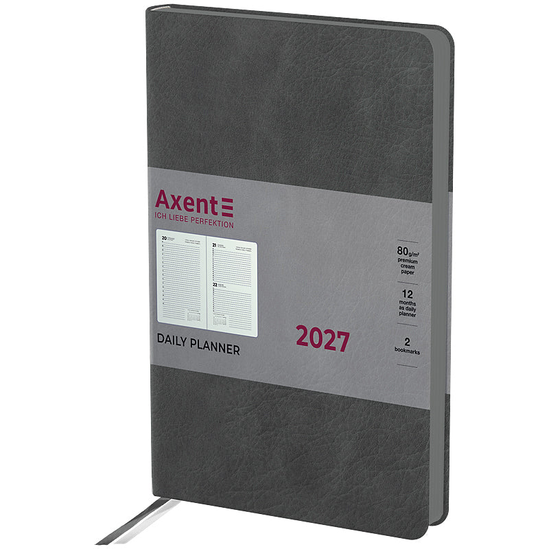 Щоденник 2027 Axent Partner Soft Cloud 8837-27-2-A, 145*210, сірий