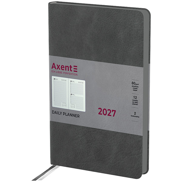 Ежедневник 2027 Axent Partner Soft Cloud 8837-27-2-A, 145*210, серый