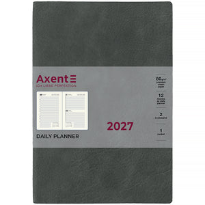 Ежедневник 2027 Axent Partner Soft Cloud 8837-27-2-A, 145*210, серый