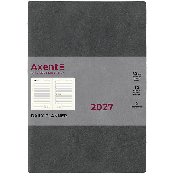 Ежедневник 2027 Axent Partner Soft Cloud 8837-27-2-A, 145*210, серый