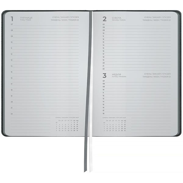 Ежедневник 2027 Axent Partner Soft Cloud 8837-27-2-A, 145*210, серый