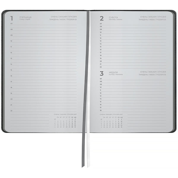 Ежедневник 2027 Axent Partner Soft Cloud 8837-27-2-A, 145*210, серый