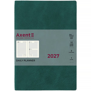 Ежедневник 2027 Axent Partner Soft Cloud 8837-27-3-A, 145*210, изумрудный