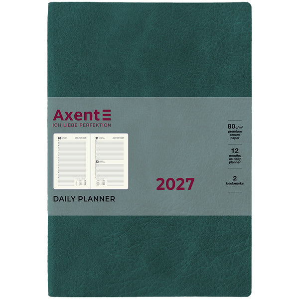Щоденник 2027 Axent Partner Soft Cloud 8837-27-3-A, 145*210, смарагдовий
