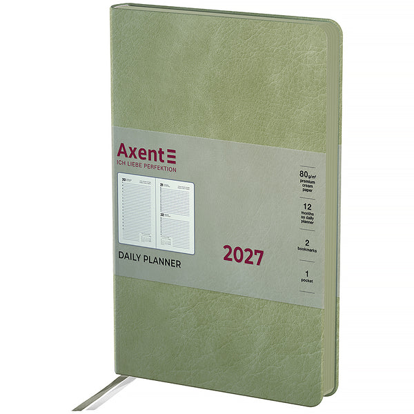Ежедневник 2027 Axent Partner Soft Cloud 8837-27-4-A, 145*210, салатовый